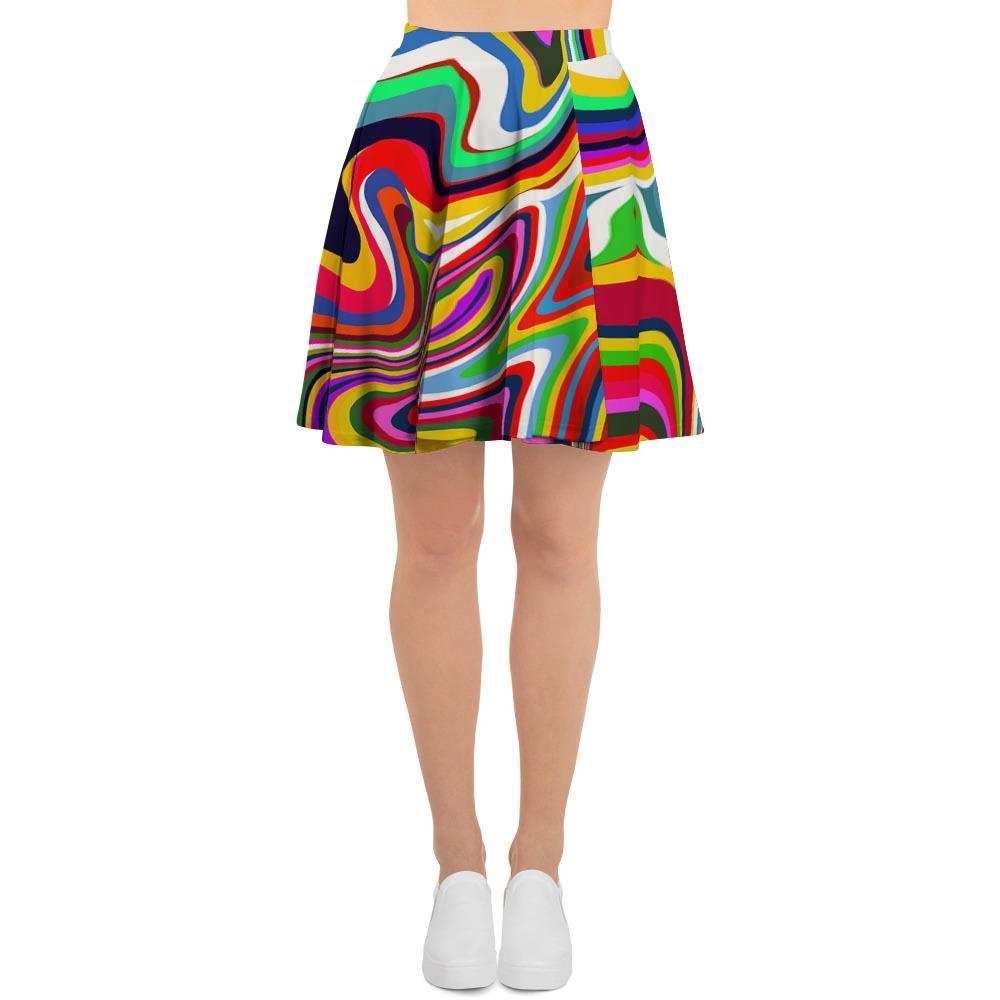 Abstract Ink Paint Women's Skirt-grizzshop