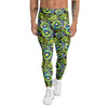 Abstract Kiwi Glitch Print Pattern Men's Leggings-grizzshop