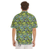 Abstract Kiwi Glitch Print Pattern Men's Short Sleeve Shirts-grizzshop