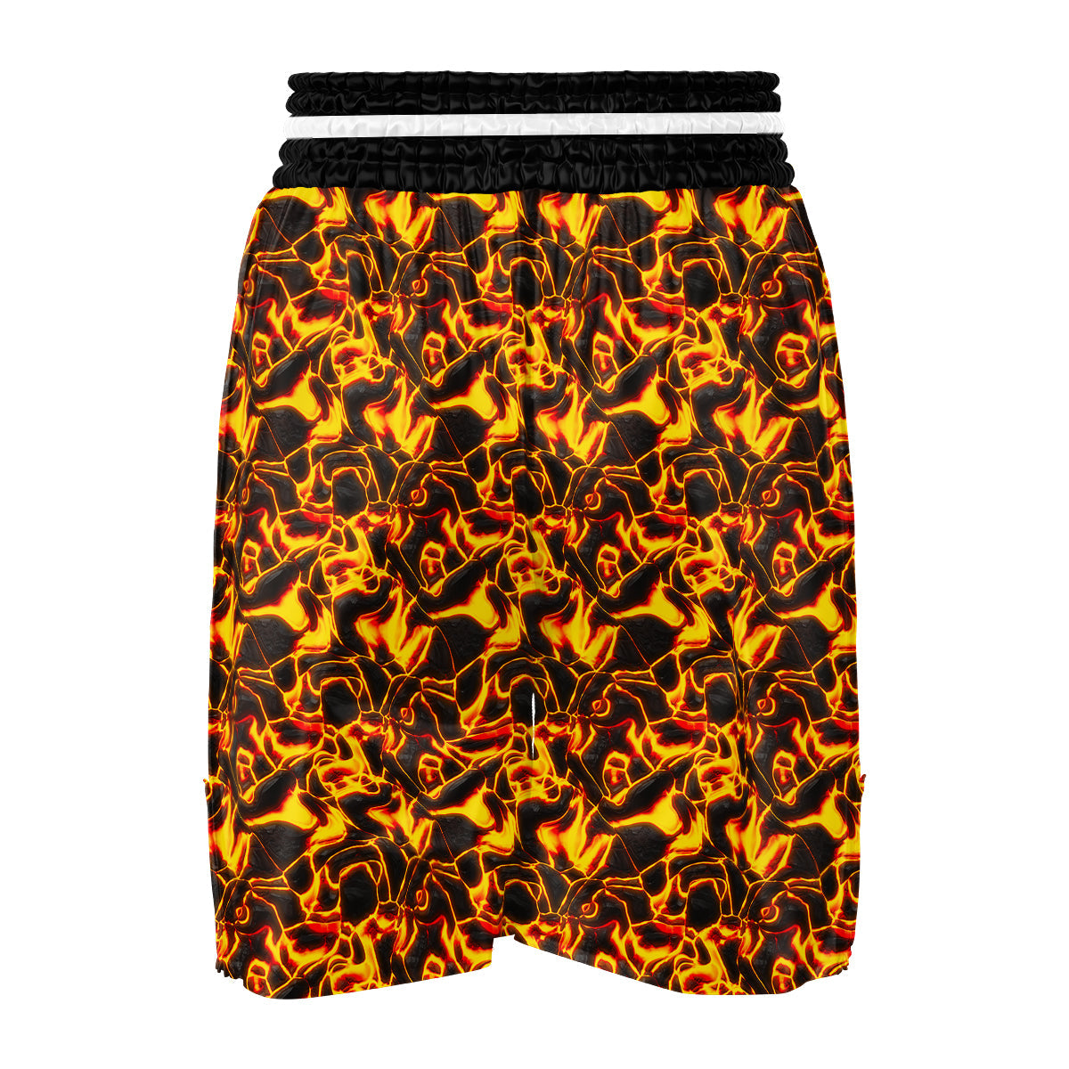 Abstract Lava And Fire Texture Print Boxing Shorts-grizzshop