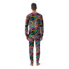 Abstract Leaf Neon Print Pattern Men's Pajamas-grizzshop