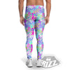 Abstract Leopard Tropical Pastel Print Pattern Men's Leggings-grizzshop