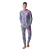 Abstract Leopard Tropical Pastel Print Pattern Men's Pajamas-grizzshop