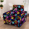 Abstract Lip Graffiti Print Armchair Cover-grizzshop