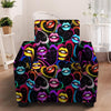 Abstract Lip Graffiti Print Armchair Cover-grizzshop