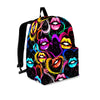 Abstract Lip Graffiti Print Backpack-grizzshop