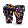 Abstract Lip Graffiti Print Boxing Gloves-grizzshop