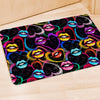 Abstract Lip Graffiti Print Door Mat-grizzshop