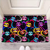 Abstract Lip Graffiti Print Door Mat-grizzshop