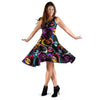 Abstract Lip Graffiti Print Dress-grizzshop