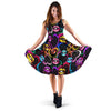 Abstract Lip Graffiti Print Dress-grizzshop