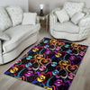 Abstract Lip Graffiti Print Floor Mat-grizzshop