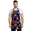 Abstract Lip Graffiti Print Men's Apron-grizzshop