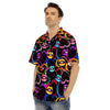 Abstract Lip Graffiti Print Men’s Hawaiian Shirt-grizzshop