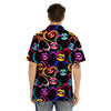 Abstract Lip Graffiti Print Men’s Hawaiian Shirt-grizzshop