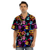 Abstract Lip Graffiti Print Men’s Hawaiian Shirt-grizzshop