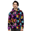 Abstract Lip Graffiti Print Men's Hoodie-grizzshop