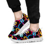 Abstract Lip Graffiti Print Men's Sneakers-grizzshop