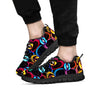 Abstract Lip Graffiti Print Men's Sneakers-grizzshop