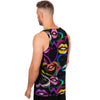 Abstract Lip Graffiti Print Men's Tank Tops-grizzshop