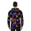 Abstract Lip Graffiti Print Men's Zip Up Hoodie-grizzshop