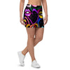 Abstract Lip Graffiti Print Mini Skirt-grizzshop