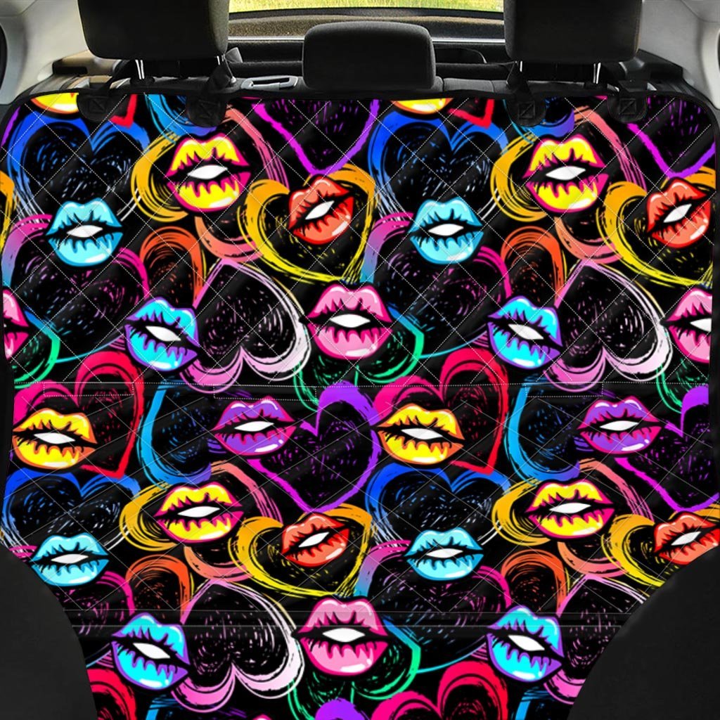 Abstract Lip Graffiti Print Pet Car Seat Cover-grizzshop