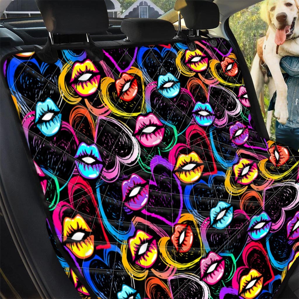 Abstract Lip Graffiti Print Pet Car Seat Cover-grizzshop