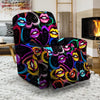 Abstract Lip Graffiti Print Recliner Cover-grizzshop