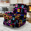 Abstract Lip Graffiti Print Recliner Cover-grizzshop