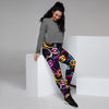 Abstract Lip Graffiti Print Women's Joggers-grizzshop