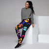 Abstract Lip Graffiti Print Women's Joggers-grizzshop