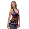 Abstract Lip Graffiti Print Women's Racerback Tank Top-grizzshop