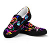 Abstract Lip Graffiti Print Women's Slip On Sneakers-grizzshop