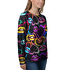 Abstract Lip Graffiti Print Women's Sweatshirt-grizzshop