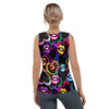 Abstract Lip Graffiti Print Women's Tank Top-grizzshop