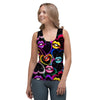 Abstract Lip Graffiti Print Women's Tank Top-grizzshop