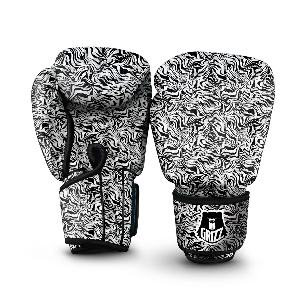 Abstract Liquify Watercolor Zebra Tie Dye Print Boxing Gloves-grizzshop
