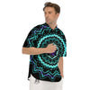 Abstract Mandala Teal And Purple Print Men's Short Sleeve Shirts-grizzshop