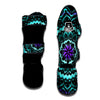 Abstract Mandala Teal And Purple Print Muay Thai Shin Guards-grizzshop