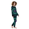 Abstract Mandala Teal And Purple Print Women's Pajamas-grizzshop