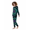 Abstract Mandala Teal And Purple Print Women's Pajamas-grizzshop