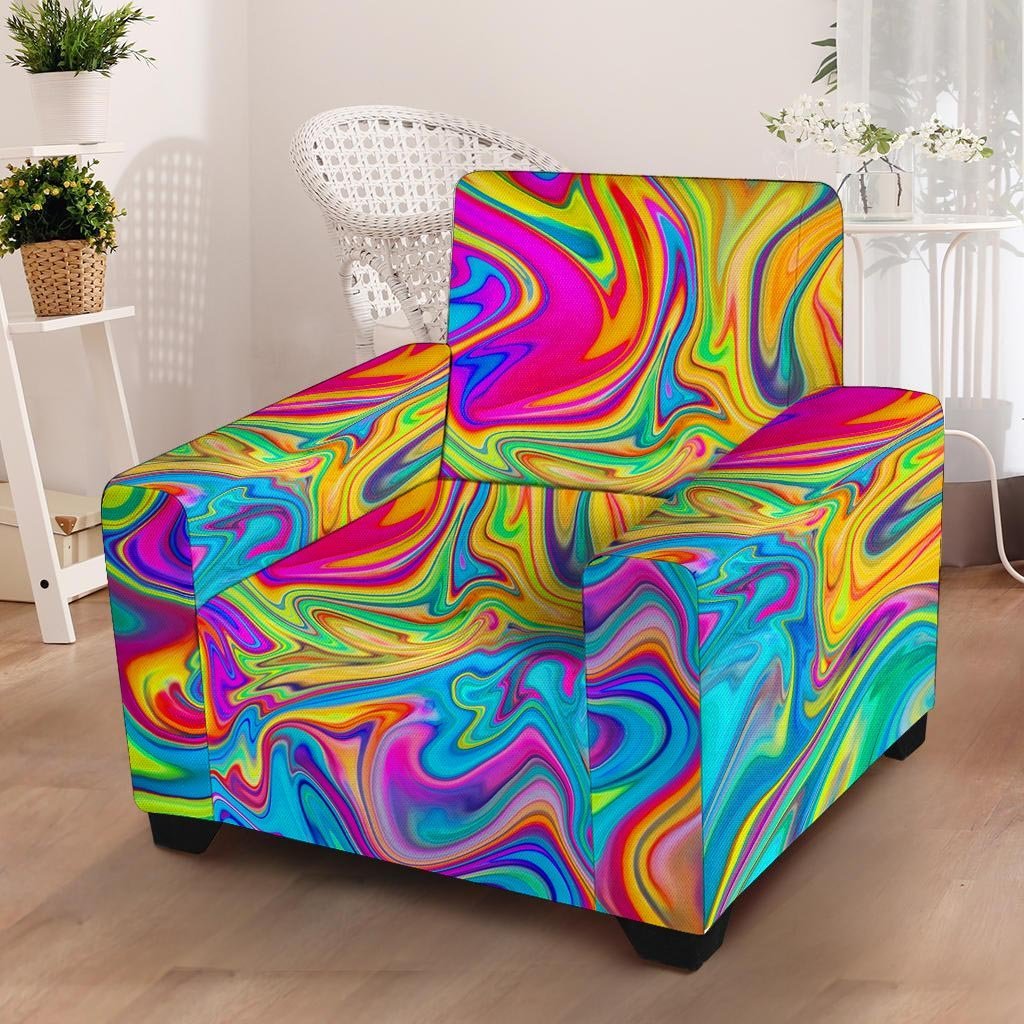 Abstract Mixing Ink Armchair Cover-grizzshop