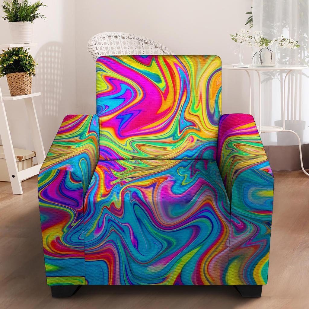 Abstract Mixing Ink Armchair Cover-grizzshop