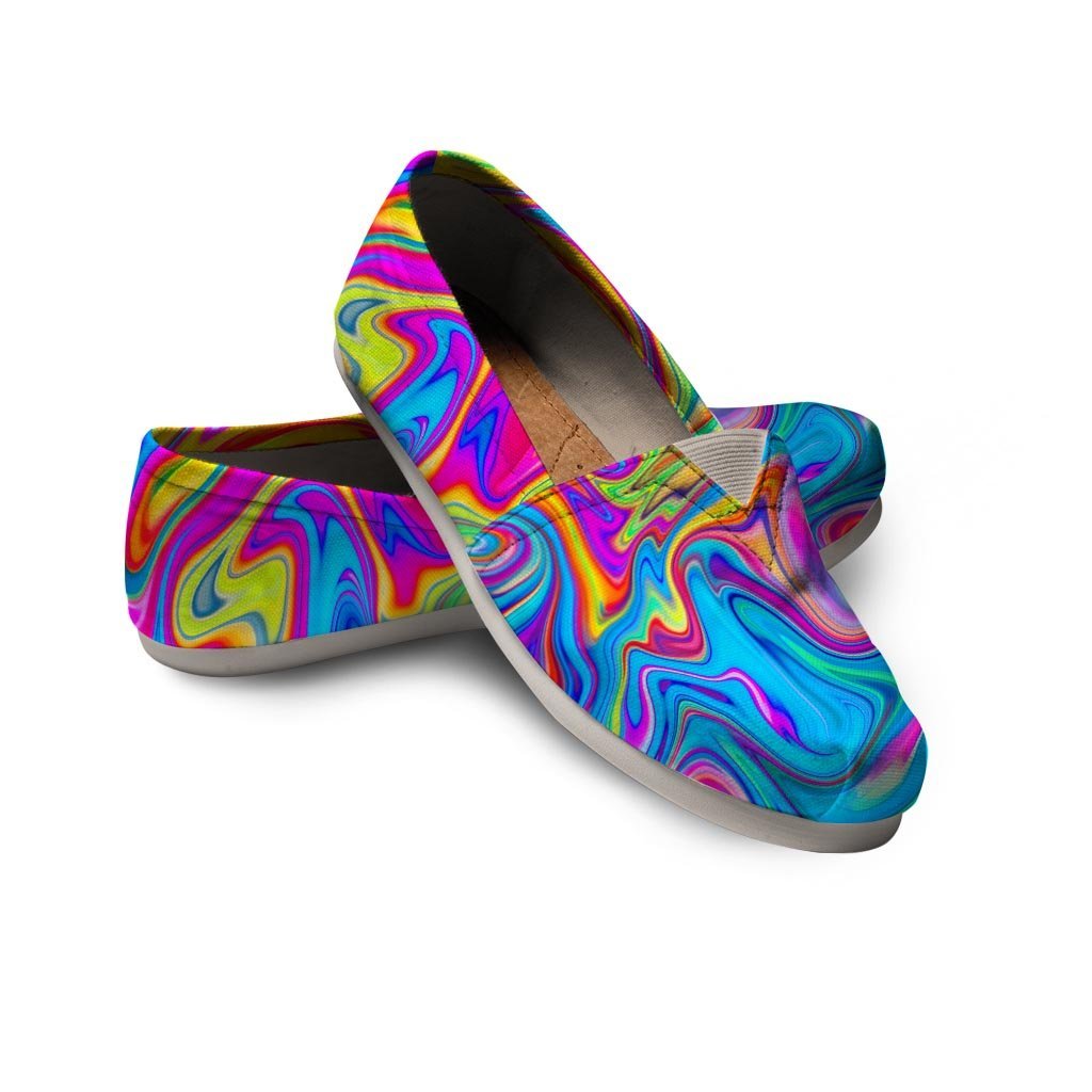 Abstract Mixing Ink Canvas Shoes-grizzshop