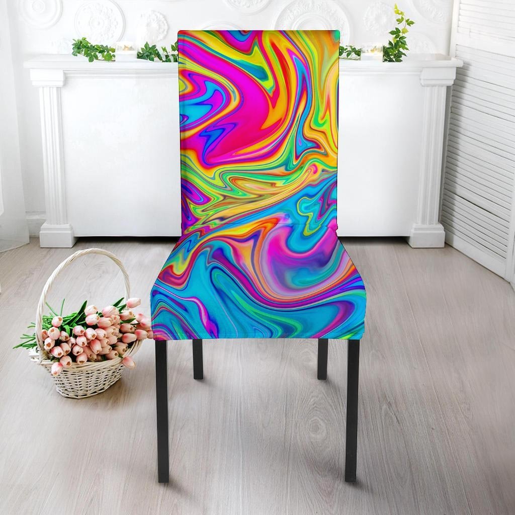 Abstract Mixing Ink Chair Cover-grizzshop