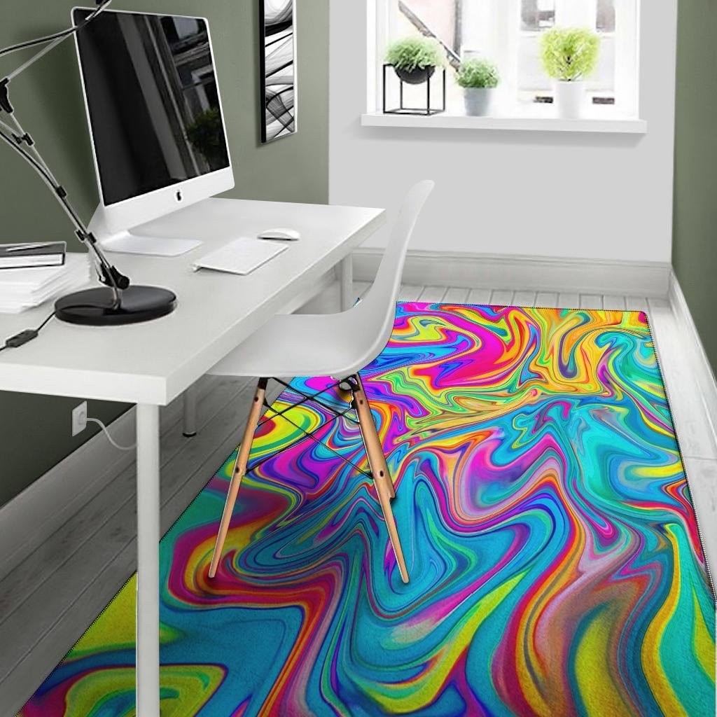 Abstract Mixing Ink Floor Mat-grizzshop