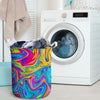 Abstract Mixing Ink Laundry Basket-grizzshop