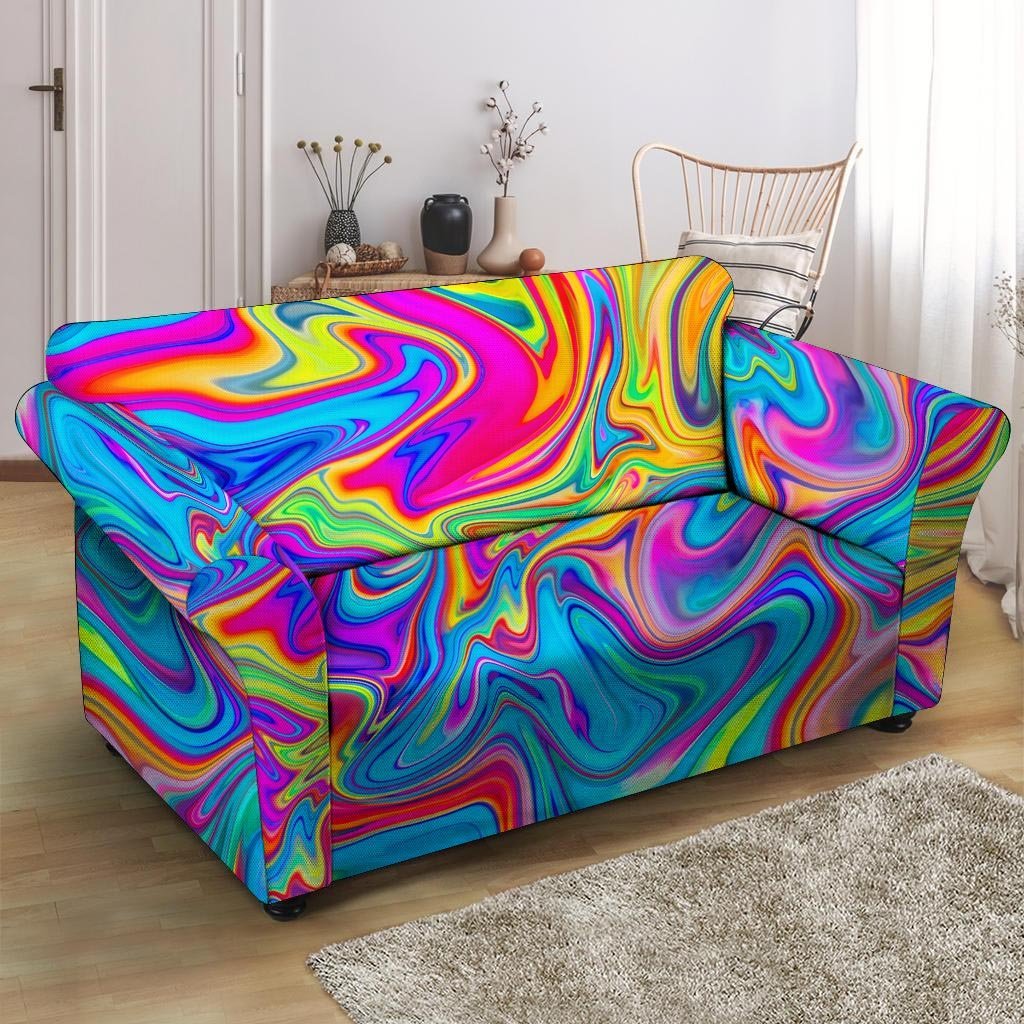 Abstract Mixing Ink Loveseat Cover-grizzshop