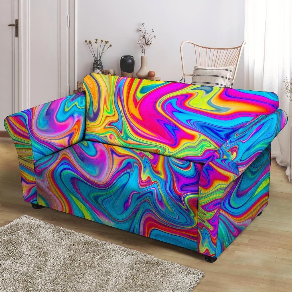 Abstract Mixing Ink Loveseat Cover-grizzshop